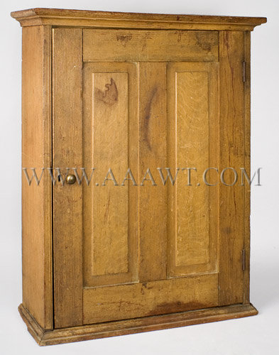 Paneled Wall Cupboard
Grain Painted
19th Century, angle view